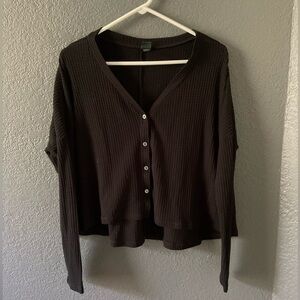 Wild Fable Womens Waffle Knit Long Sleeve Shirt - M